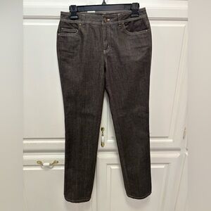 Lafayette 148 Brown Studded Skinny Denim Jeans Pants Women’s Size 2